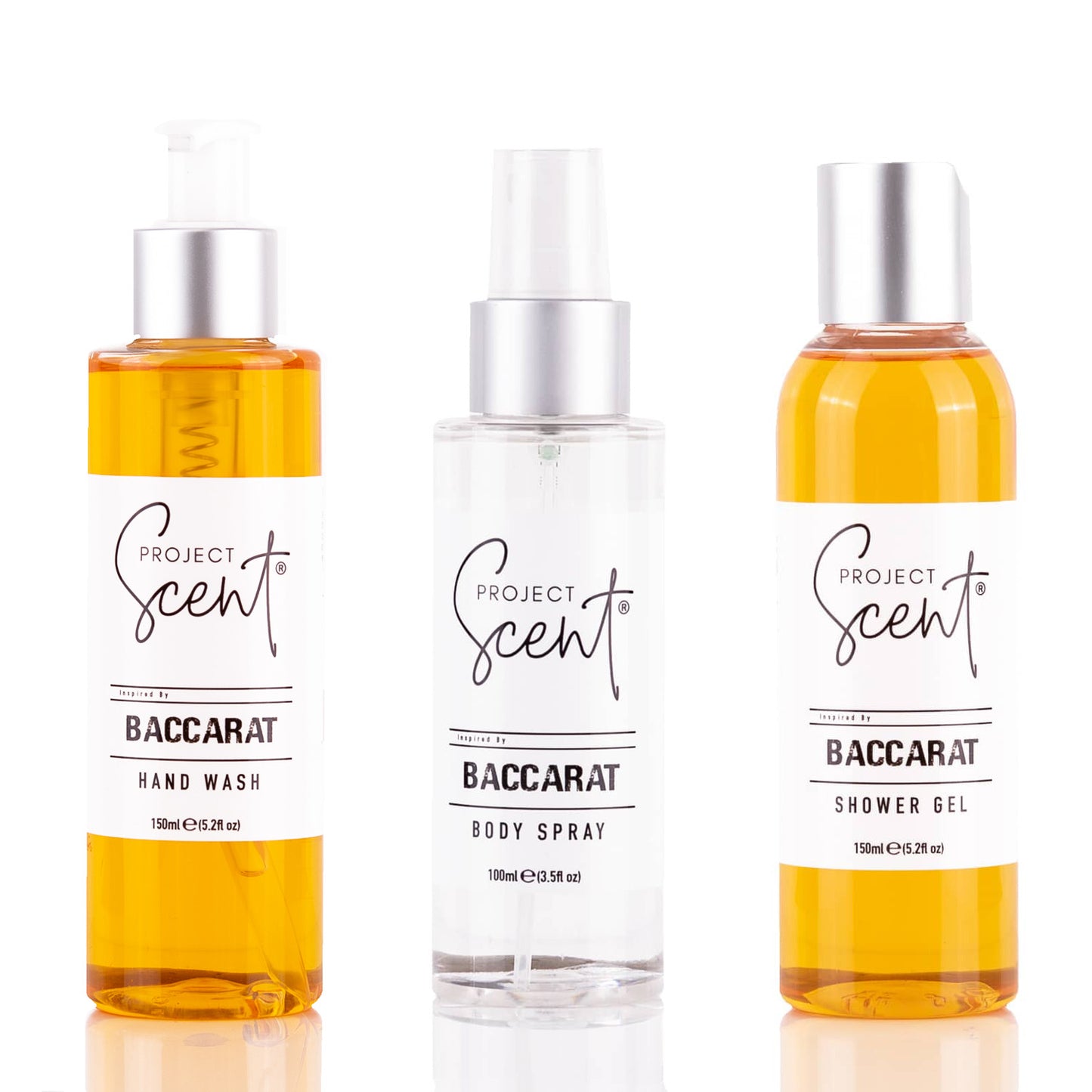 Baccarat Inspired Small Shower Bundle | Shower Gel, Hand Wash & Body Spray Gift Set