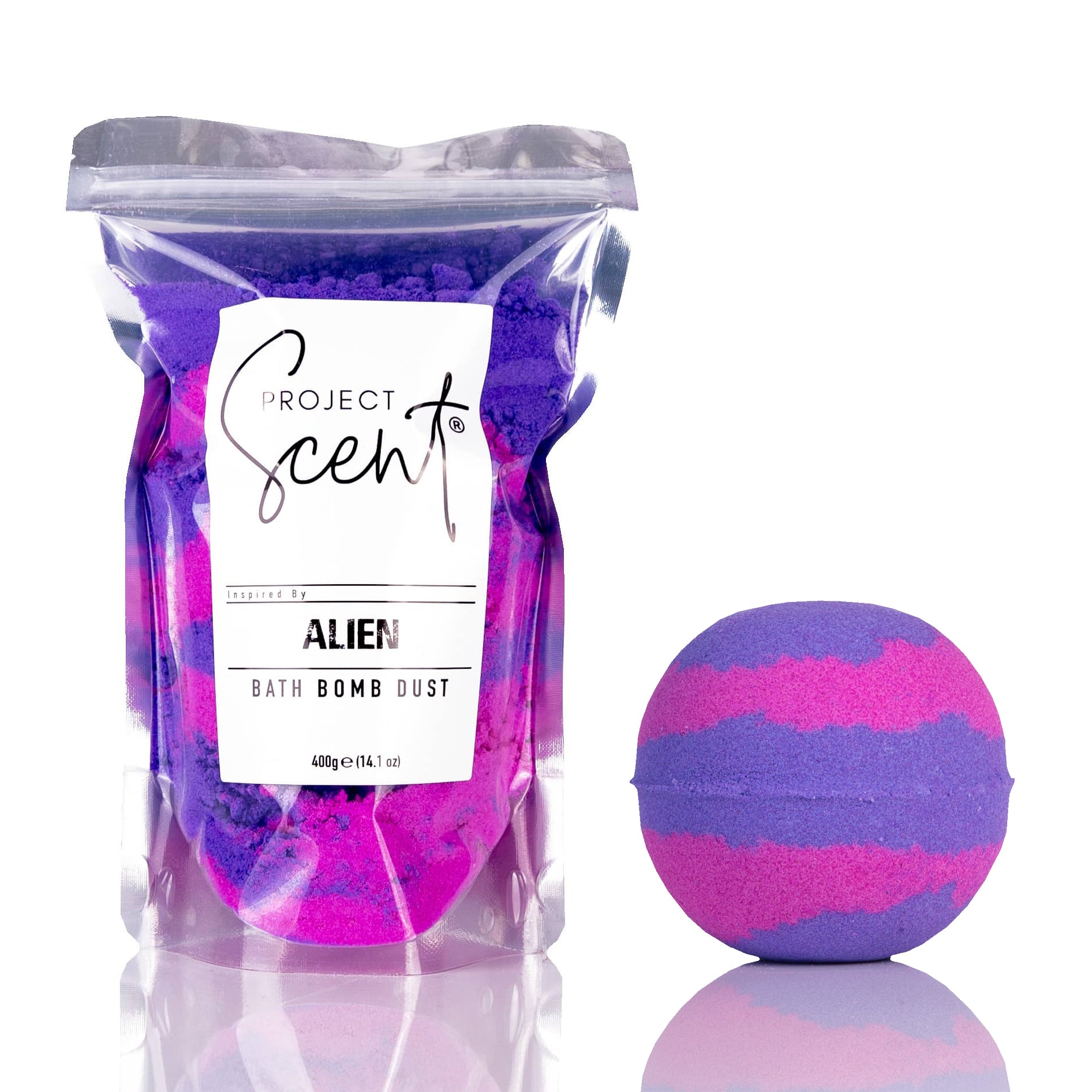 Bath Bomb and Big Bath Dust Bundle with matching scented bath products
