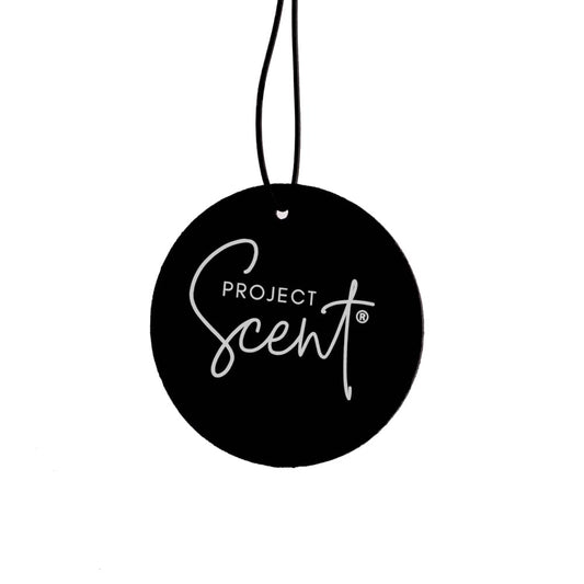 Car Air Freshener Black Felt Round – Long-Lasting, Flora Inspired