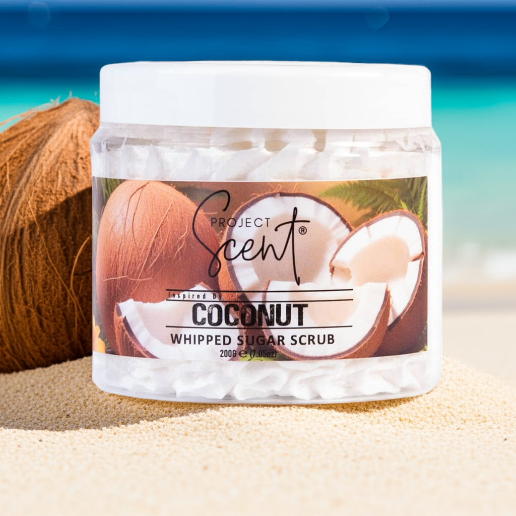 Coconut Inspired Whipped Sugar Scrub With Vitamin E & Cocoa Butter 200g
