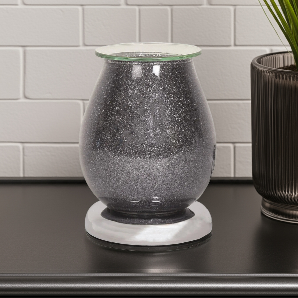 Electric Wax Melt Burner Touch – Pewter Sparkle 18cm AR1922