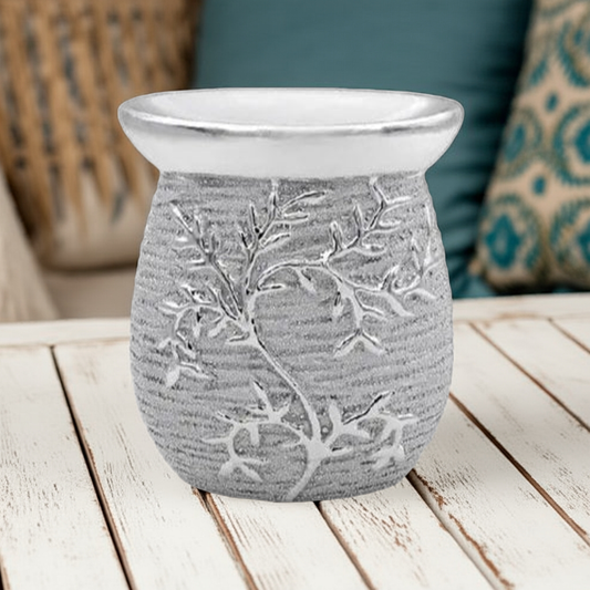 Silver Tea Light Wax Warmer | Decorative Oil Burner | LP46948