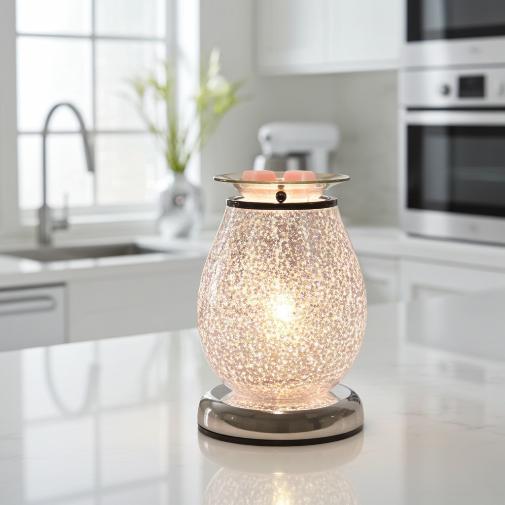 Glitter Star touch wax melter 16cm for wax melts with three heat and light settings
