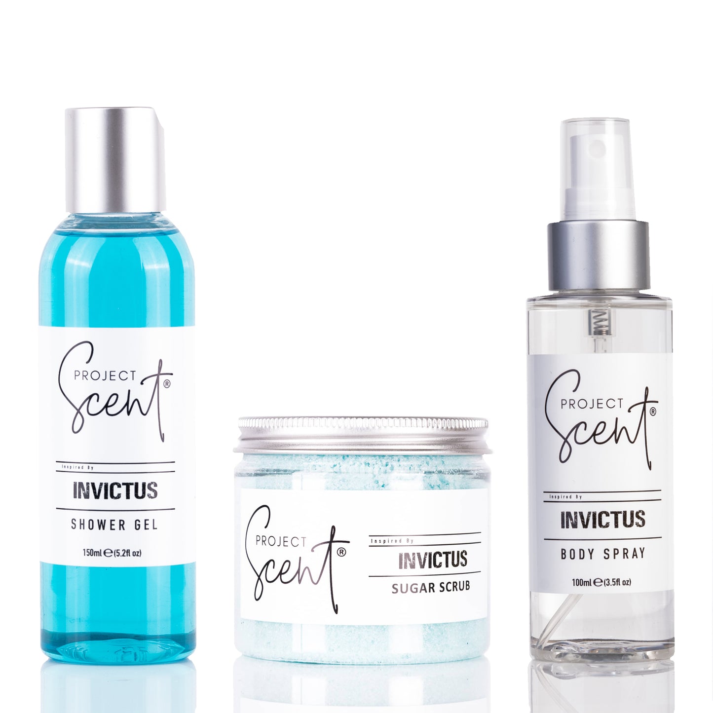 Invictus Inspired Bundle | Shower Gel, Sugar Scrub & Body Spray