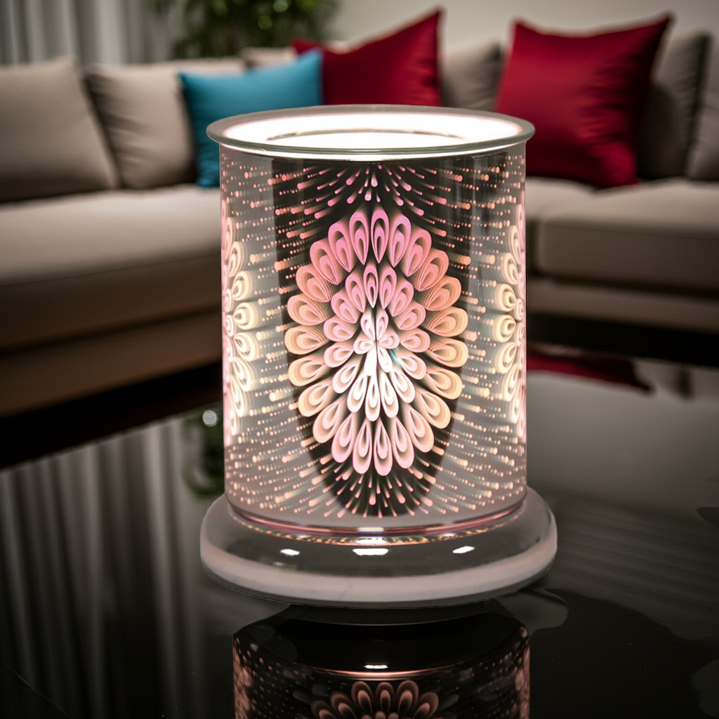 Electric Wax Melt Burner Cylinder 3D - Peacock AR1496