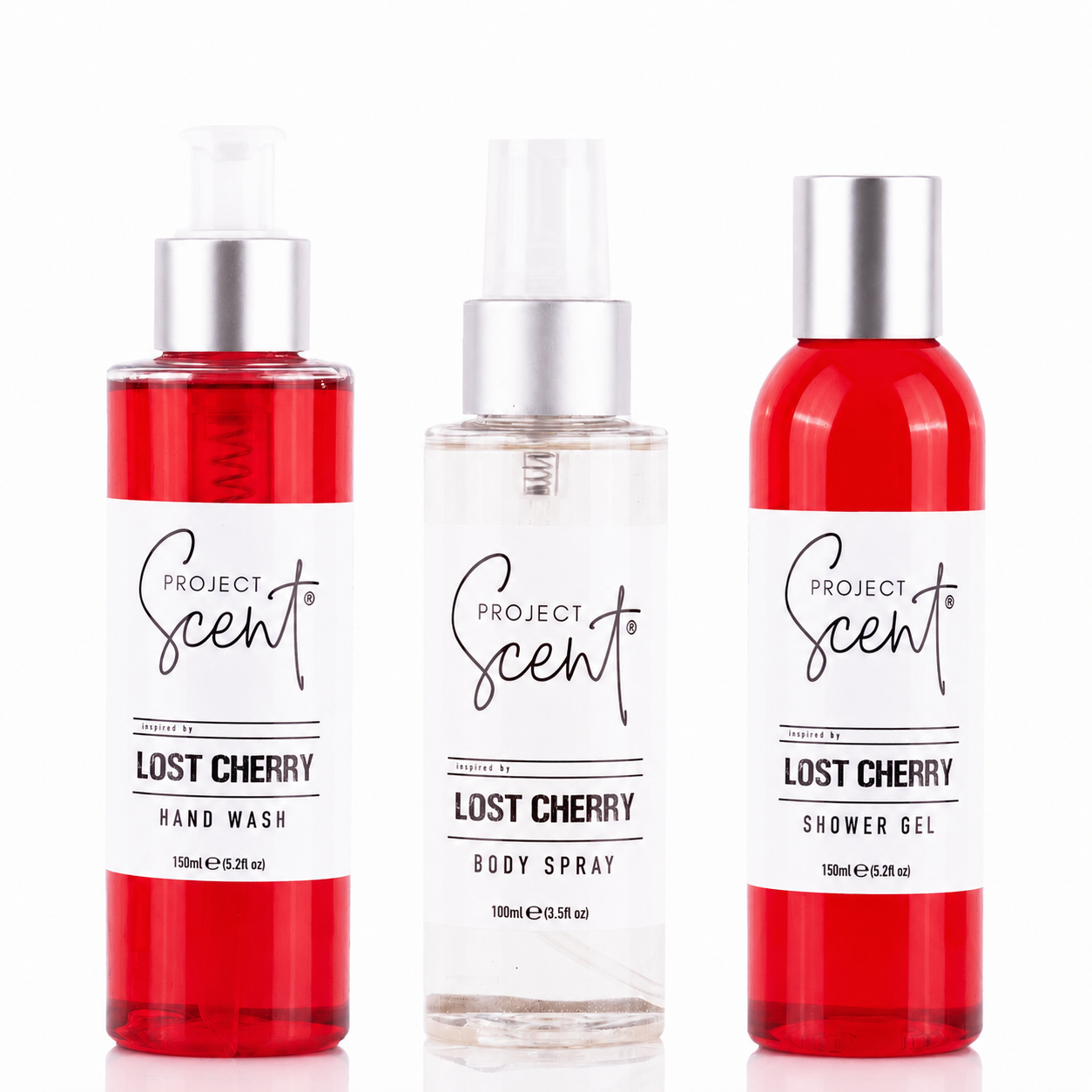 Lost Cherry inspired bundle with shower gel hand wash and body spray handmade in the UK