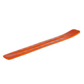 Orange Buddha Ash Catcher | 10 Inch Incense Stick Holder / Wood Elephant