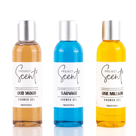 Aftershave Inspired Shower Gel Bundle – One Million, Oud Wood & Sauvage Dupe