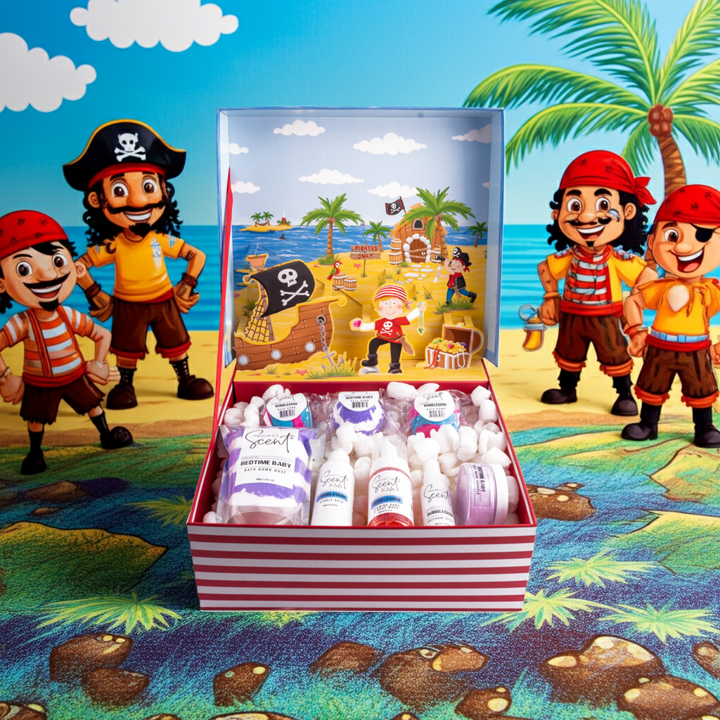 Big Pirate Pop-Up Gift Box – Deluxe Kids Bath & Pamper Set