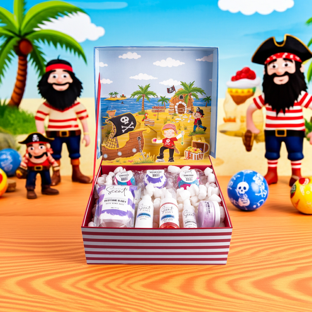 Big Pirate Pop-Up Gift Box – Deluxe Kids Bath & Pamper Set