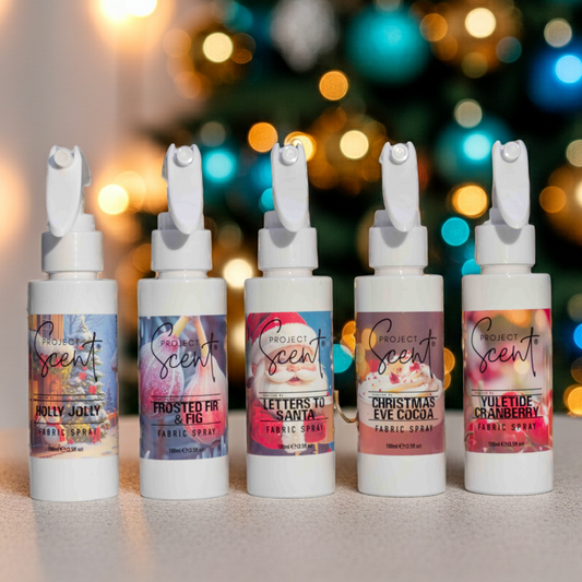 Seasonal Festive Fabric Spray 100ml in Christmas fragrances by Project Scent