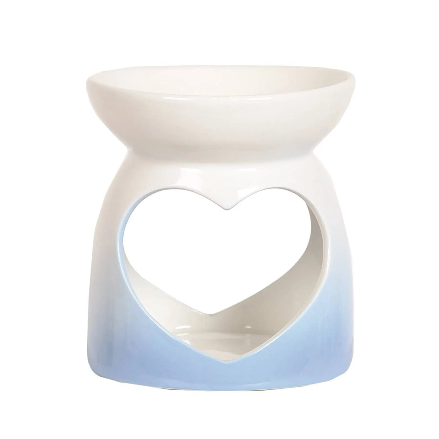 Blue Fade Heart Ceramic Wax Melt Burner Aroma