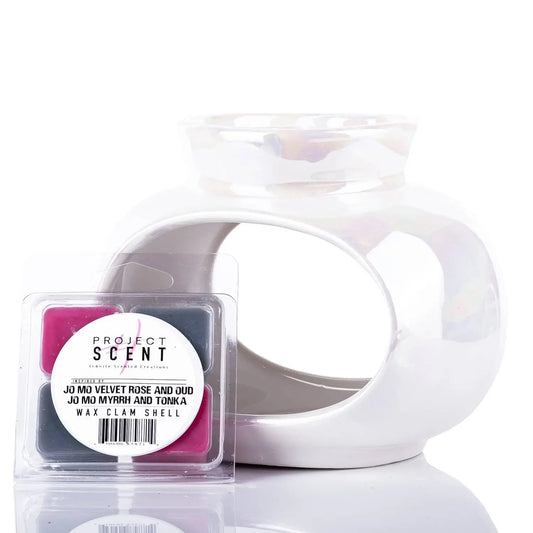 Wax Melt Burner - Oval Lustre Double Burner AR1631 - Project Scent LTD
