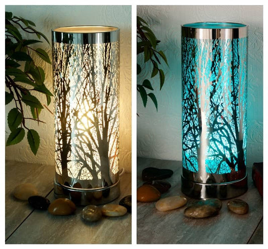 Colour Changing LED Aroma Lamp - Silver Tree L-7440WH