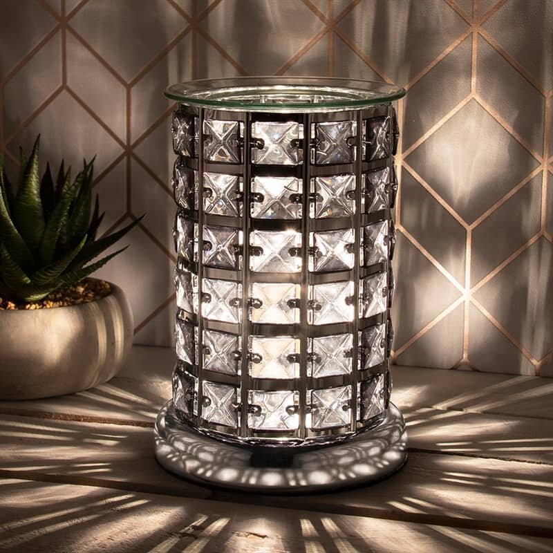 Crystal Touch Sensitive Electric Wax Burner Silver & Black LP46012