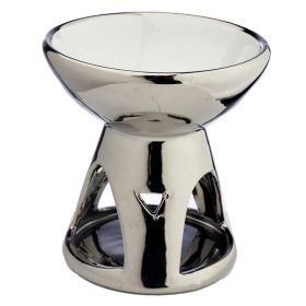 Chrome Tea Light Wax Melt Burner OB333B