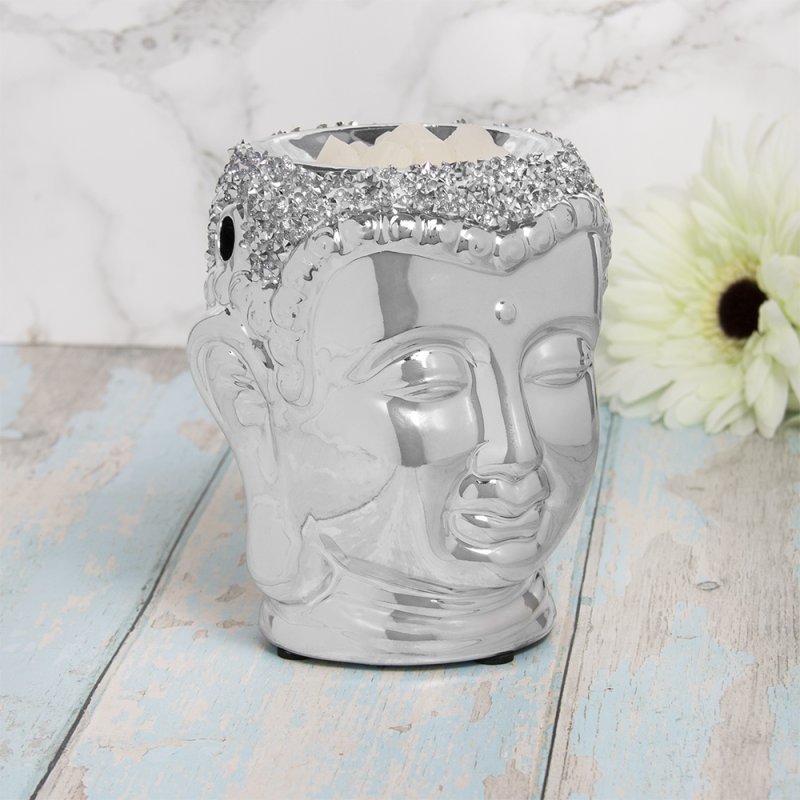 Silver Sparkle Buddha Wax Melt Tea Light  Burner LP47072