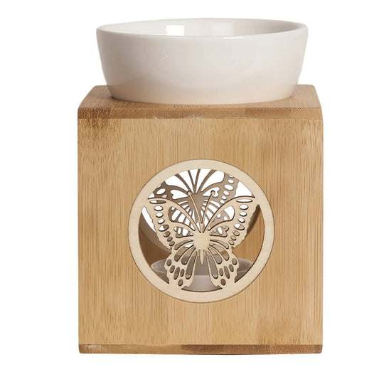 Wax Melt Burner – Zen Bamboo Butterfly AR1757 Aroma