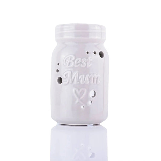Best Mum Ceramic Wax Melter / Oil Burner 14cm - Grey My Store