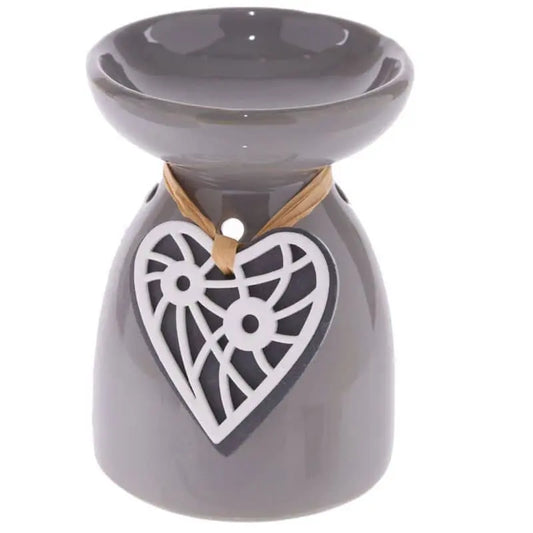 Grey Heart Ceramic Oil / Wax Burner My Store