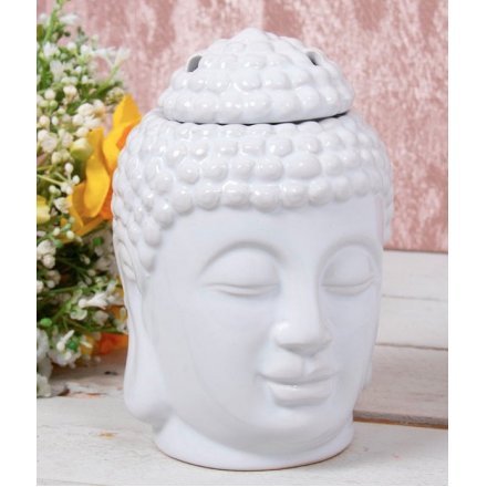 Buddha White Ceramic Wax Melt Tea-Light Burner LP46881