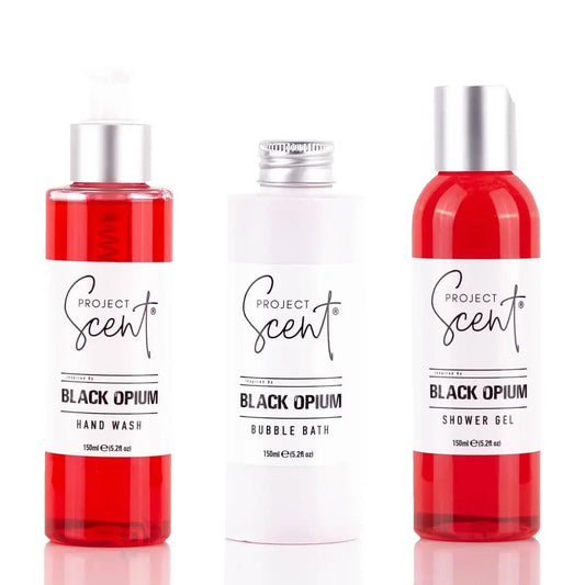 Black Opium Inspired Shower Gel, Hand Wash & Bubble Bath Bundle Project Scent