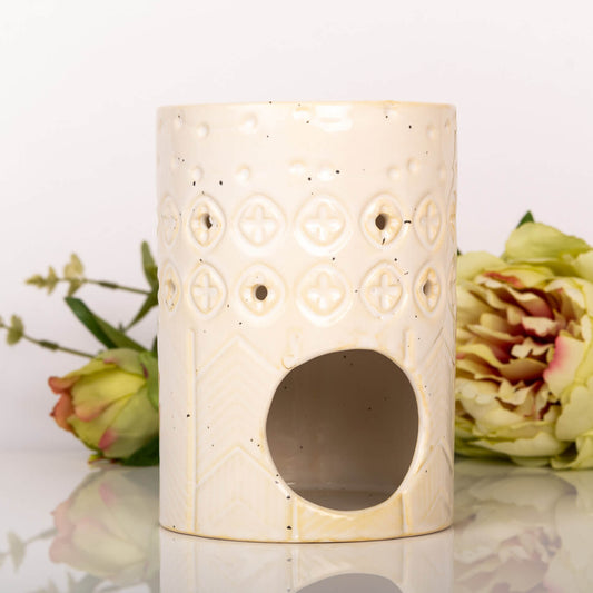 Chunky Creamy White Ceramic Wax Melt Burner